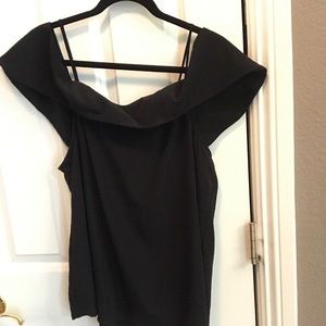 Black off the shoulder top